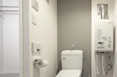 a bathroom with a white toilet in a room at Marvelous Koiwa - Vacation STAY 44643v in Tokyo
