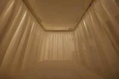 a room with a wooden wall and a ceiling at EMILIO Nishi-Shinjuku Room 401 - Vacation STAY 89570v in Tokyo