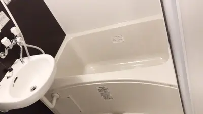 a bathroom with a sink and a toilet at JR t akadababa subway 5 mins walk! Newly building \u65b0\u7bc9! \u9ad8\u7530\u99ac\u5834\u99c5 \u5f92\u6b69\u570f\u5185\u5927\u4eba\u6c17! Shinjuku\u65b0\u5bbf\u5708!\u9ad8\u901f\u65e0\u9650\u5236Wi-FI C2 in Tokyo