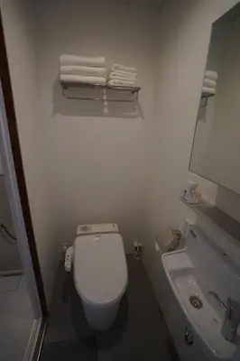 a bathroom with a white toilet and a sink at da Haus Ikebukuro in Tokyo