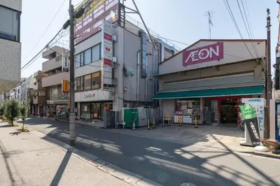 an empty street in a city with buildings at \u58a8\u7530Dias in Tokyo