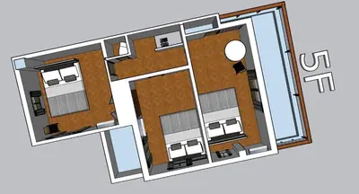 an image of a floor plan of a building at 駒込駅徒歩7分/旧古河庭園至近(100m)の4LDKマンション「92m2」 in Tokyo