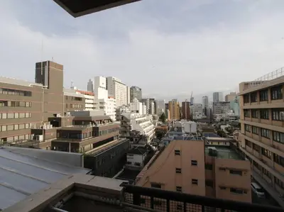 a view of a city with tall buildings at \u7834\u68c4\u30ea\u30b9\u30c6\u30a3\u30f3\u30b0 in Tokyo