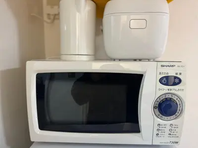 a white blender sitting on top of a microwave at Shinjuku HM hotel-SJ0016 in Tokyo