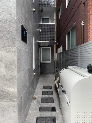a hallway of a building with a white appliance at R\u30ca\u30ec\u30c3\u30b8\u4e21\u56fd bldg in Tokyo