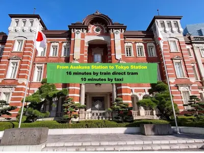 a building with a sign in front of it at 浅草寺3分 浅草駅6分 寝室+リビング2-4人 スカイツリービュー 駅近 成田空港&羽田空港直通 in Tokyo