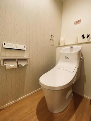a bathroom with a white toilet in a room at Seirai Vacation Rental Hatsudai - Vacation STAY 15951v in Tokyo