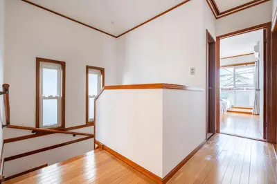 an empty room with a white wall and windows at BISK PARK TOKYO - 4LDK&2Bath Spacious House - Easy Access to Asakusa, Skytree & Airport in Tokyo