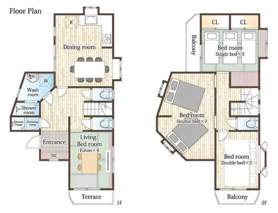 a floor plan of a house at BISK PARK TOKYO - 4LDK&2Bath Spacious House - Easy Access to Asakusa, Skytree & Airport in Tokyo