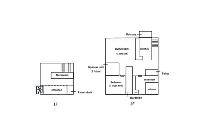 a floor plan of a house at Koiwa Detached house \u5c0f\u5ca9\u99c5\u306b\u3042\u308b\u6238\u5efa\u306e\u304a\u3046\u3061 in Tokyo
