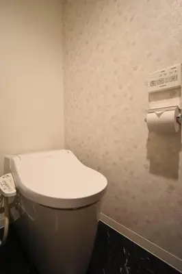 a bathroom with a white toilet in a room at \u6771\u99d2\u5f62301 in Tokyo