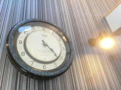 a clock hanging on the side of a curtain at Five room 120 SKY TREE SENSOJI FreeParking 1292sqft in Tokyo