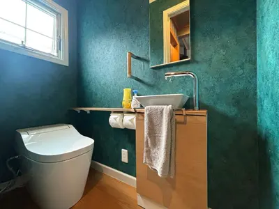 a bathroom with a toilet and a sink at Five room 120 SKY TREE SENSOJI FreeParking 1292sqft in Tokyo