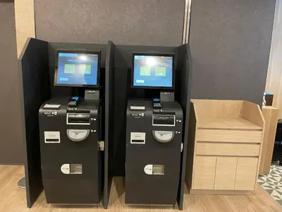 two atm machines with screens on top of them at WASHINGTON R&B Hotel Ueno Hirokoji in Tokyo