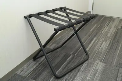 a black metal chair sitting on the floor at Washington R&BHotel TokyoToyocho in Tokyo