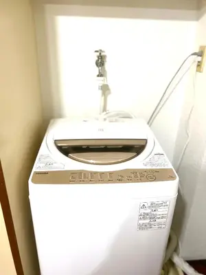 a washing machine in a room with a sink at Hotel KinRin in Tokyo