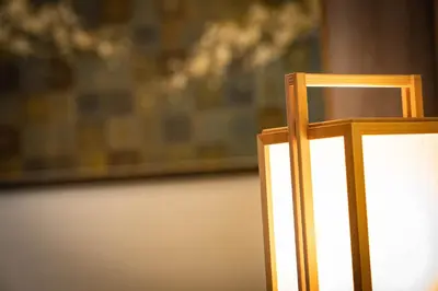 a close up of a lamp with at SHITAMACHI PLACE TOKYO in Tokyo