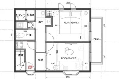 a floor plan of a house at Shibuya-ku - Apartment - Vacation STAY 67815v in Tokyo