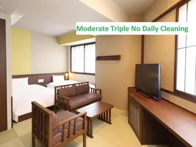 a hotel room with a bed and a tv at Onyado Nono Asakusa Annex - Natural Hot Spring in Tokyo