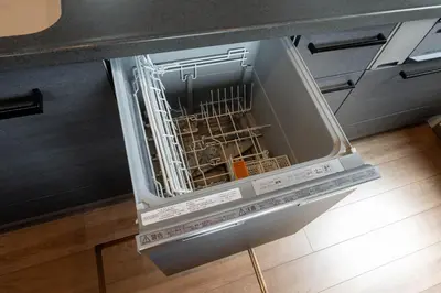 a dishwasher in a kitchen with a cage in it at KAIGAN HAJIME Hub in Tokyo
