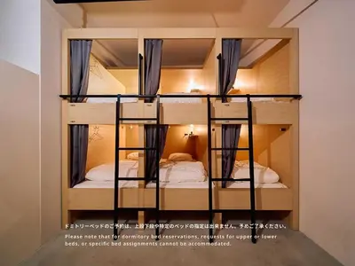 a bunk bed room with two bunk beds in it at Hotel Plus Hostel TOKYO ASAKUSA 1 in Tokyo