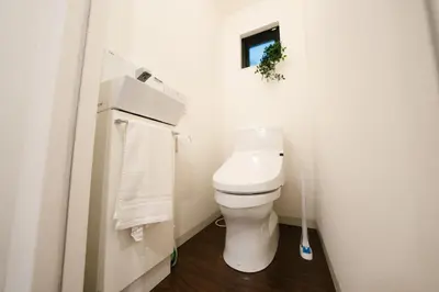 a bathroom with a white toilet in a room at FL Residence Shinjuku Kawadacho in Tokyo