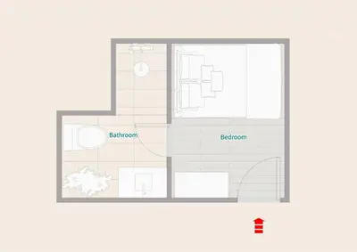 a floor plan of a room at \u4e1c\u4eac\u4e0a\u91ce\u8d85\u7ea7\u4e2d\u5fc3 \u8bbe\u8ba1\u5e08\u623f\u95f4Yaoa \u4e0a\u91ce\u516c\u56ed3\u5206\u949f \u8f66\u7ad91\u5206\u949f \u8d85\u7ea7\u7e41\u534e \u514d\u8d39wifi \u6234\u68ee\u5439\u98ce in Tokyo