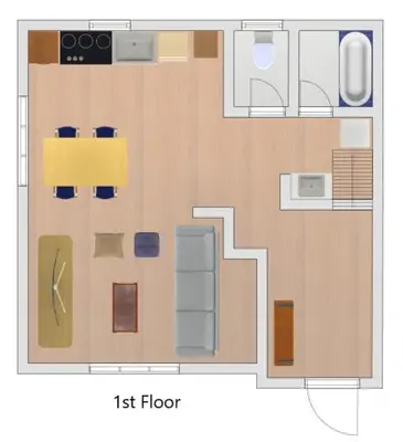 a drawing of a floor plan of a room at \u7b39\u585a\u6238\u5efa in Tokyo