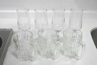 a group of clear glasses sitting on a counter at Space Air Building 3F - Vacation STAY 11441 in Tokyo