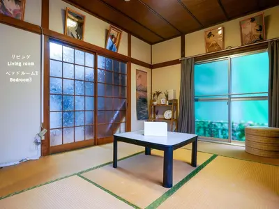a room with a table in front of a window at 7\u6642IN19\u6642OUT # \u6c60\u888b\u738b\u5b50\u8d64\u7fbd\u99c5\u7121\u6599\u9001\u8fce# \u4e0a\u91ce\u99c514\u5206 # \u65e5\u66ae\u91cc\u99c510\u5206 # \u4e00\u68df\u8cb8\u5207 # \u6700\u59277\u540d # B # 7 00 IN19 00 OUT # Free pick up Ikebukuro Oji and Akabane Stations # 14 min to Ueno # 10 min to Nippori # Whole house rental # Max 7 # B in Tokyo
