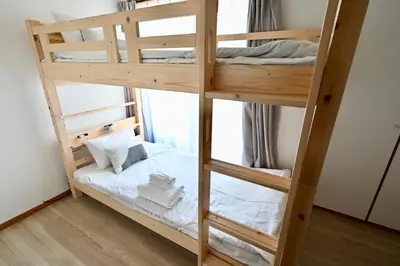 a bunk bedded room with a bunk bed in a room at Tatekawa 333 Residence - \u7acb\u5ddd\u4e09\u4e09\u4f4f\u5b85- crib free in Tokyo