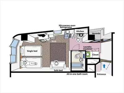 a floor plan of a house at Hirojo Building 203,303,403,603,703 - Vacation STAY 15453 in Tokyo