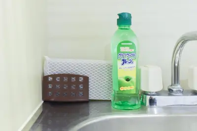 a bottle of mouthwash sitting on top of a sink at Hirojo Building 203,303,403,603,703 - Vacation STAY 15453 in Tokyo