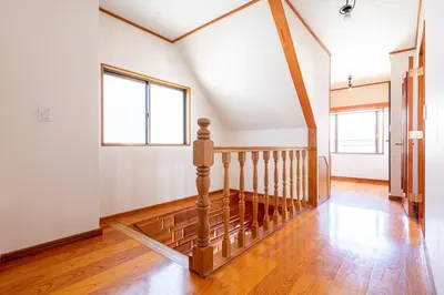 a room with a staircase and a window at -Hirai- 10 minutes' walk from Hirai Station Direct service to Shinjuku and Akihabara 平井戸建 in Tokyo