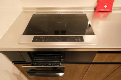 a stove top oven sitting on top of a counter at ACOE ASAKUSA - 3 minutes from station in Tokyo