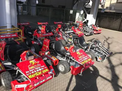 a group of race cars parked next to each other at Shinagawa New Apt Easy access to both Haneda & Narita Airport in Tokyo