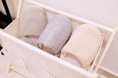 a pair of socks in a white drawer at \u5922\u306e\u820e \u65b0\u5bbf Yumenoya Shinjuku in Tokyo