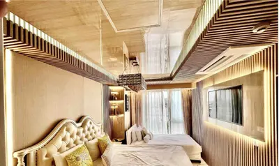 a bedroom with a large bed in a room at Reimi Mondo702 in Tokyo