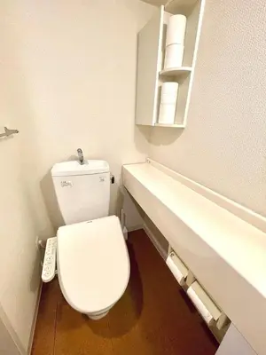 a small bathroom with a toilet and a sink at \u6b4c\u821e\u4f0e\u753a\u306e\u7269\u4ef65\u968e \u6771\u65b0\u5bbf\u99c5\u5f92\u6b693\u5206\u65b0\u5bbf\u6e0b\u8c37\u539f\u5bbf\u30a8\u30ea\u30a2 in Tokyo