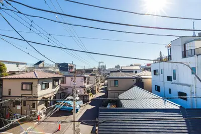 an overhead view of a city with buildings at Pufuka Shin nakadori in Tokyo