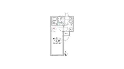 a floor plan at Rento Park Shiba 501 in Tokyo