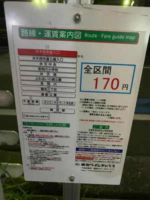 a sign for arueruerueruerue guide map at yiyi tokyo disney minpaku in Tokyo