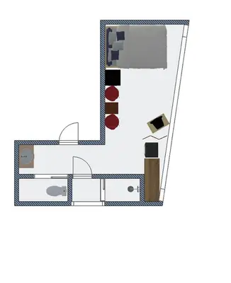a floor plan of a room with a mirror at \u99d2\u8fbcJR\u5c71\u624b\u7ebf\u6b65\u884c1min\u5730\u94c1\u76f4\u8fbe\u65b0\u5bbf\u6c60\u888b\u4e0a\u91ce\u4e1c\u4eac\u7ad9\u65e0\u7535\u68af in Tokyo