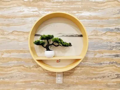 a plant sitting on a shelf in a wall at 62\u65b0\u5bbf\u6700\u4e2d\u5fc3 \u65b0\u5bbf\u5fa1\u82d1\u524d\u7ad95\u5206-Shinjuku center 5 mins to Station, Max 5P \u65b0\u5bbf \u6d89\u8c37 \u8868\u53c2\u9053 \u6c60\u888b \u4e0a\u91ce \u4ee3\u4ee3\u6728 \u94f6\u5ea7 \u539f\u5bbf in Tokyo