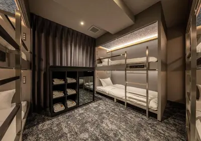 a room with two bunk beds in it at HOTEL GRAPHY Shibuya in Tokyo