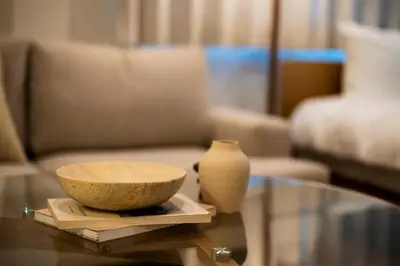 a bowl sitting on top of a glass table at GIVE Kagurazaka in Tokyo