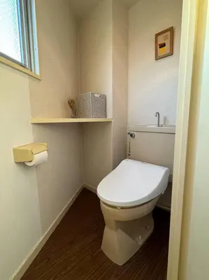 a bathroom with a white toilet and a sink at Sun white Gyoutoku 301 in Tokyo