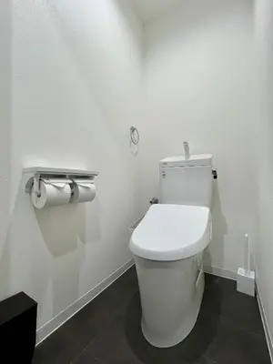 a bathroom with a white toilet in a room at LoveTokyo Maisonette Terrace in Tokyo