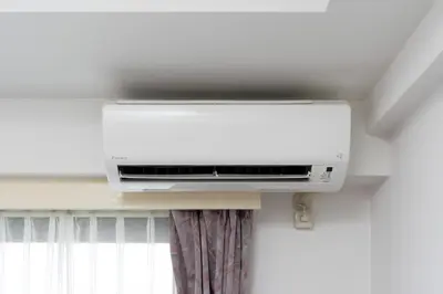 a ceiling air conditioner in a room with a window at Sky Heart Hotel Koiwa - Vacation STAY 51656v in Tokyo