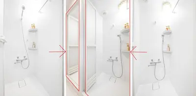 a bathroom with a shower and a mirror at \u58a8\u7530\u533a\u72ec\u680b\u4e09\u5c42\u522b\u5885.\u6674\u7a7a\u5854.\u6d45\u8349\u5bfa\u5546\u5708.\u76f4\u8fbe\u673a\u573a\u3001\u6da9\u8c37\u3002\u6709\u5ba4\u5185\u5c0f\u578b\u505c\u8f66\u4f4d\u3001\u65e0\u7ebf\u7f51 in Tokyo